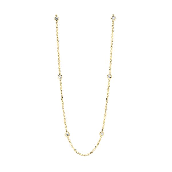 14Kt Yellow Gold Diamond 1 2Ctw Necklace Supply