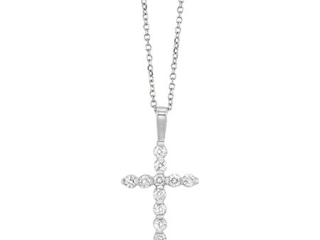 14Kt White Gold Diamond 1 2Ctw Pendant Online now