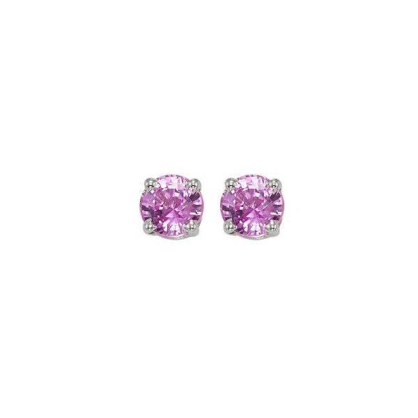 14Kt White Gold Pink Sapphire 1 2Ctw Earring Online Sale