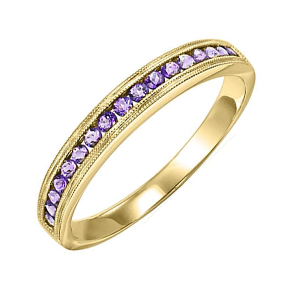 10Kt Yellow Gold Amethyst 1 3Ctw Ring Hot on Sale