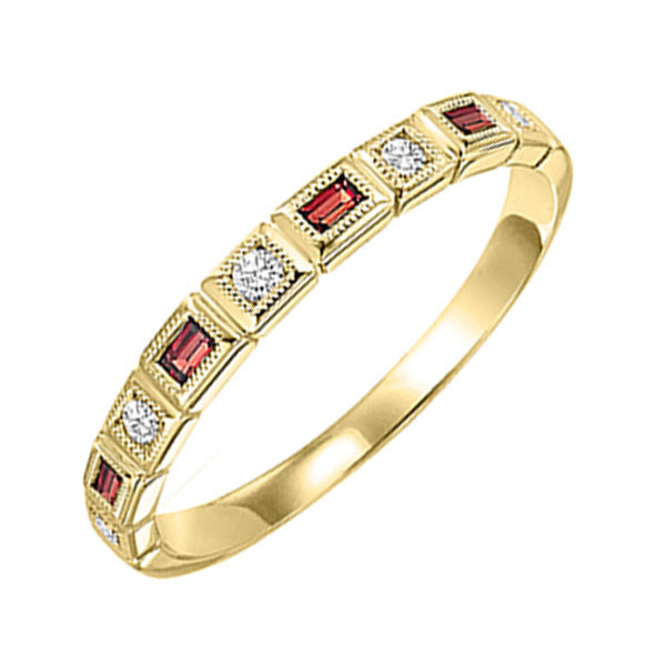 14Kt Yellow Gold Diamond 1 12Ctw & Garnet 1 6Ctw Ring Sale