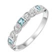 10Kt White Gold Diamond 1 10Ctw & Blue Topaz 1 7Ctw Ring Online Sale