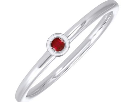 14Kt White Gold Ruby 1 20Ctw Ring on Sale