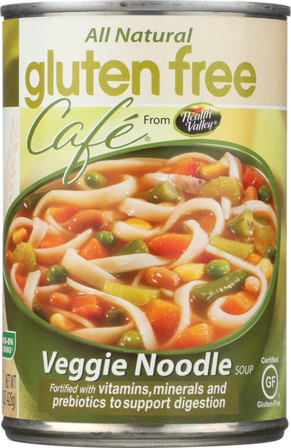 HEALTH VALLEY: Gluten Free Cafe, Veggie Noodle Soup, 15 oz (425 g) on Sale