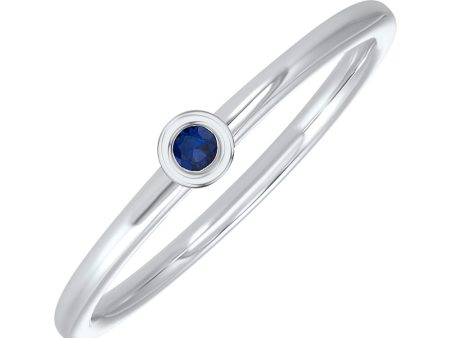 14Kt White Gold Sapphire 1 20Ctw Ring Hot on Sale