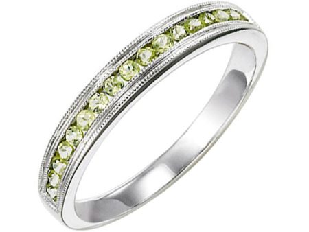 10Kt White Gold Peridot 1 3Ctw Ring Online Hot Sale