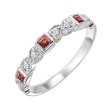 10Kt White Gold Diamond 1 10Ctw & Garnet 1 7Ctw Ring Online