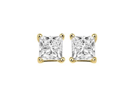 14Kt Yellow Gold Diamond 3 4Ctw Earring For Sale