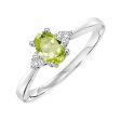 10Kt White Gold Diamond 1 20Ctw & Peridot 1 2Ctw Ring Sale