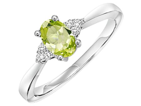 10Kt White Gold Diamond 1 20Ctw & Peridot 1 2Ctw Ring Sale