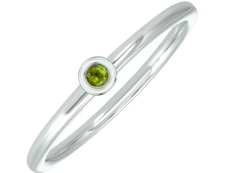 14Kt White Gold Peridot 1 20Ctw Ring Online Sale