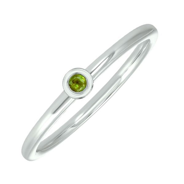 14Kt White Gold Peridot 1 20Ctw Ring Online Sale