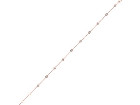 14Kt Rose Gold Diamond 1 2Ctw Bracelet For Discount