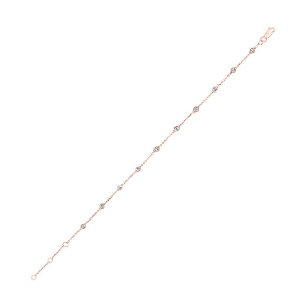 14Kt Rose Gold Diamond 1 2Ctw Bracelet For Discount