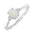 10Kt Rose Gold Diamond 1 20Ctw & Opal 1 2Ctw Ring on Sale