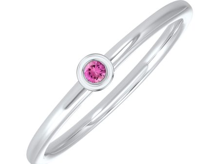 14Kt White Gold Pink Tourmaline 1 20Ctw Ring on Sale