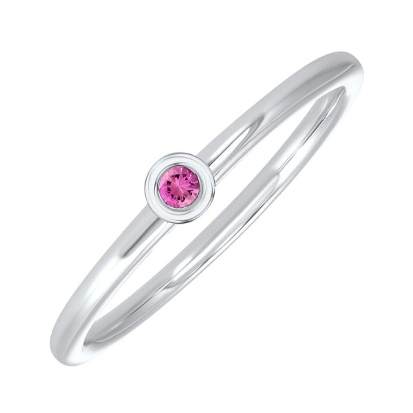 14Kt White Gold Pink Tourmaline 1 20Ctw Ring on Sale