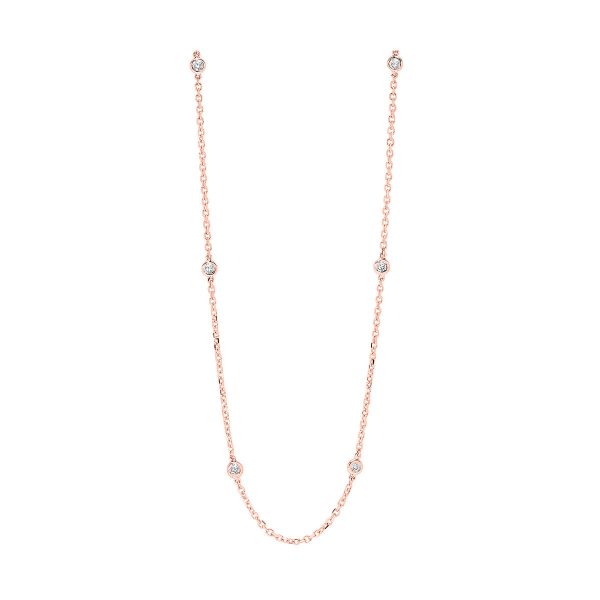 14Kt Rose Gold Diamond 1 2Ctw Necklace For Discount