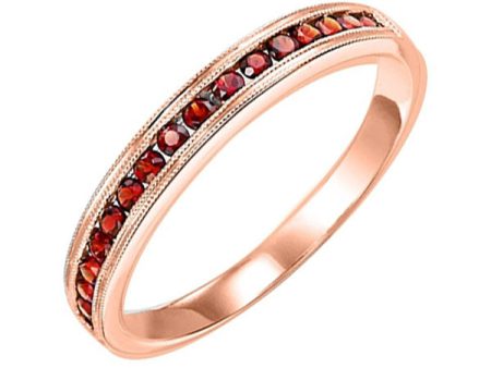 10Kt Rose Gold Garnet 1 3Ctw Ring Discount