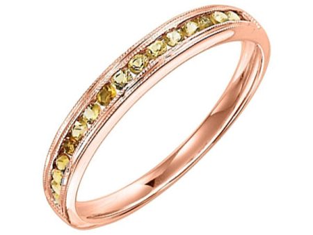 10Kt Rose Gold Citrine 1 3Ctw Ring Sale