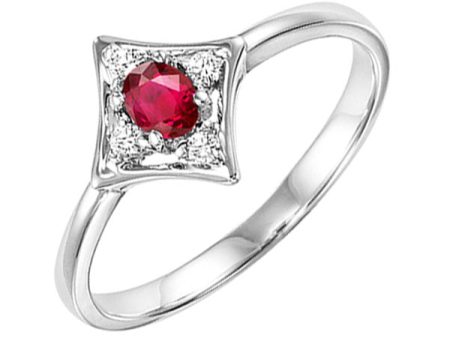 14Kt White Gold Diamond 1 20Ctw & Ruby 1 7Ctw Ring Cheap