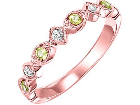 Platinum White Diamond 1 20Ctw & Peridot 1 5Ctw Ring Discount