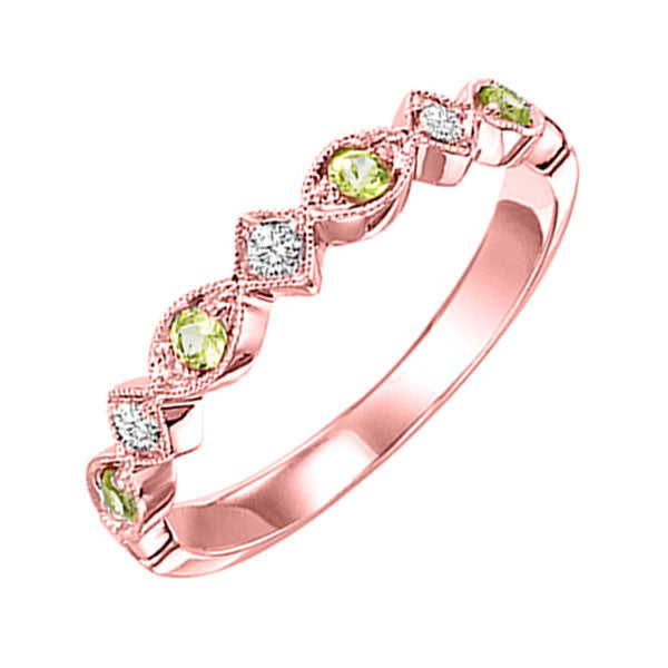 Platinum White Diamond 1 20Ctw & Peridot 1 5Ctw Ring Discount