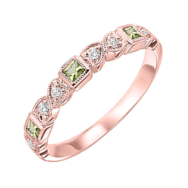 14Kt Rose Gold Diamond 1 12Ctw & Peridot 1 7Ctw Ring Online