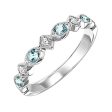 10Kt White Gold Diamond 1 20Ctw & Blue Topaz 1 6Ctw Ring Online now