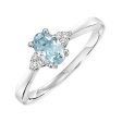 14Kt White Gold Diamond 1 20Ctw & Aquamarine 3 8Ctw Ring Discount