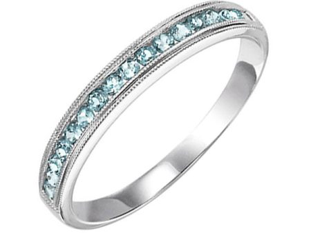 10Kt White Gold & Blue Topaz 1 3Ctw Ring Sale