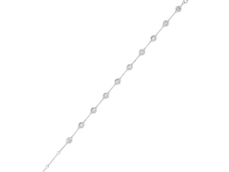 14Kt White Gold Diamond 1Ctw Bracelet For Discount