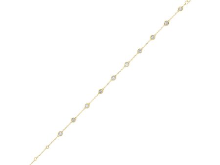 14Kt Yellow Gold Diamond 3 4Ctw Bracelet Online now