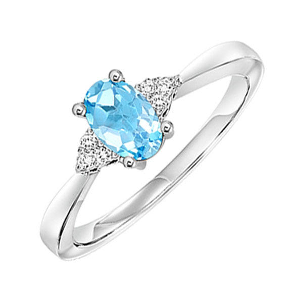 10Kt White Gold Diamond 1 20Ctw & Blue Topaz 1 2Ctw Ring Supply