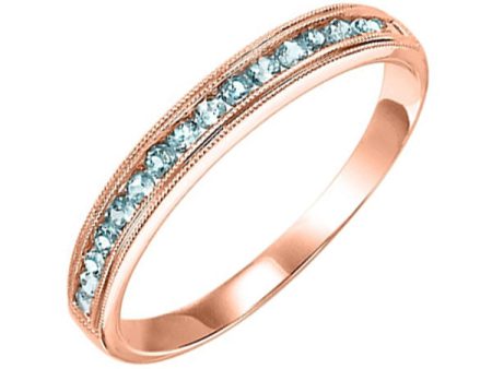 10Kt Rose Gold Blue Topaz 1 3Ctw Ring Online