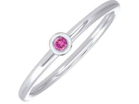 10Kt White Gold Pink Tourmaline 1 20Ctw Ring Cheap