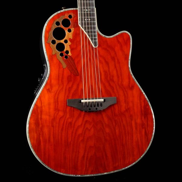 Ovation Elite Plus Contour C2078AXP Acoustic-Electric Olive Ash Burl Online now