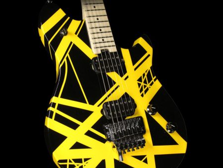 Used EVH Wolfgang Special Electric Guitar Striped Black and Yellow For Discount