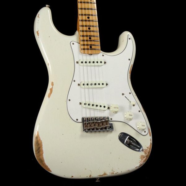 Fender Custom Shop  68 Stratocaster Relic Aged Olympic White For Discount