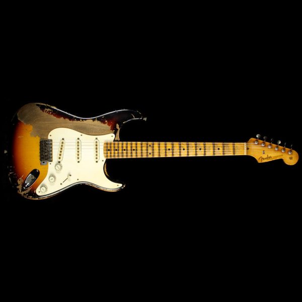 Fender Custom Shop Masterbuilt John Cruz  57 Stratocaster Ultimate Relic Electric Guitar 3-Tone Sunburst For Discount