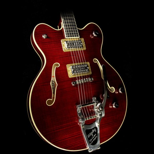 Used Gretsch G6609TFM-DCH Players Edition Broadkaster Electric Guitar with Bigsby Dark Cherry Fashion