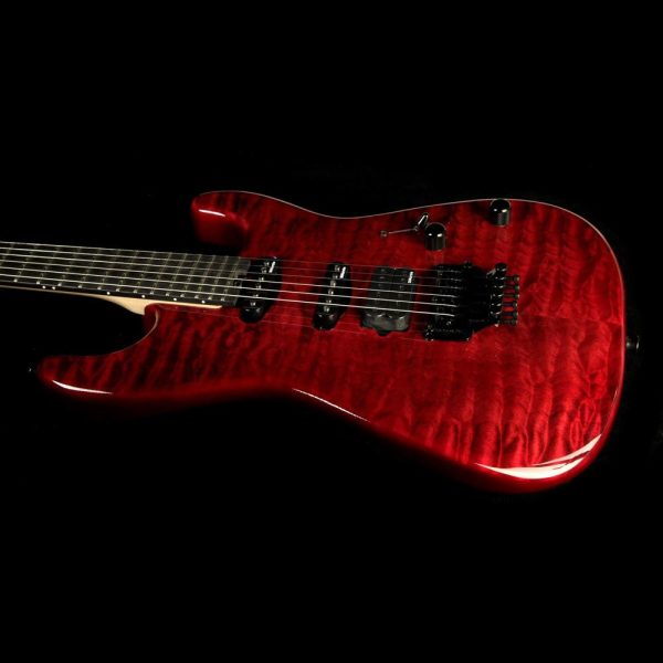 Charvel Custom Shop San Dimas Quilt Top Electric Guitar Trans Black Cherry Supply