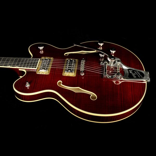 Used Gretsch G6609TFM-DCH Players Edition Broadkaster Electric Guitar with Bigsby Dark Cherry Fashion