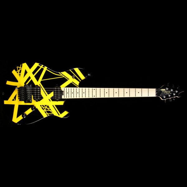 Used EVH Wolfgang Special Electric Guitar Striped Black and Yellow For Discount